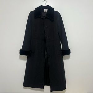 Wool Fur Long Coat